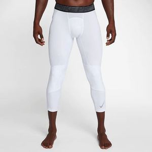 NEW Men's Size X-Large NIKE Dry Tight 3QT Bball Basketball Pant White 880825-100